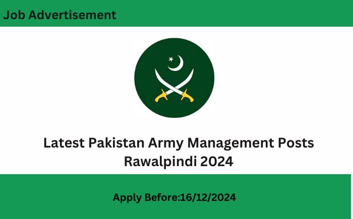 Pakistan Army Management Posts Rawalpindi 2024